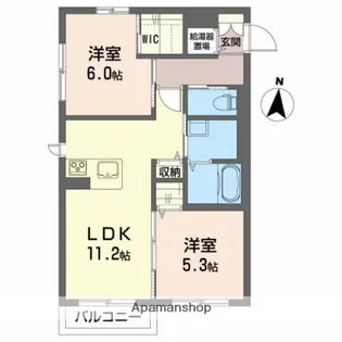 アンビシア山王【1階】の間取り