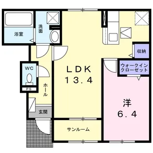 セラヴィ【1階】の間取り