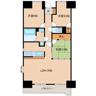 サンセレクト多賀城Ⅱ【2階】の間取り