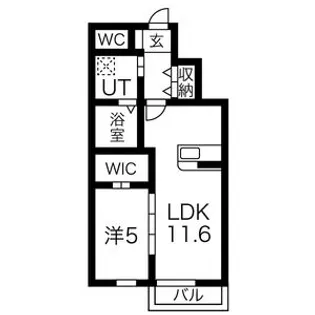 コスモス・ワン【1階】の間取り