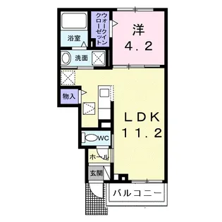 マクリー ムーア【1階】の間取り