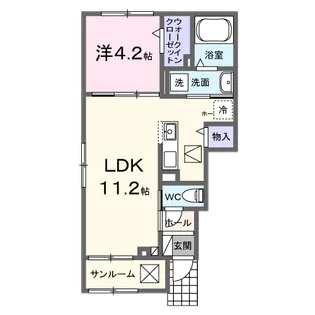 ボヌールⅠ【1階】の間取り