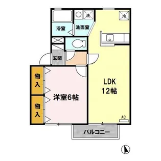 リビングタウン東通Ⅱ C【1階】の間取り