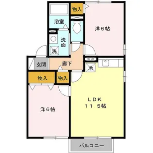 ハイム上野町 CDE【2階】の間取り