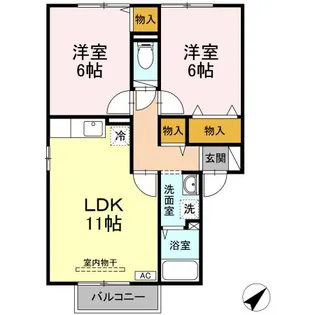 サンパティーク【2階】の間取り