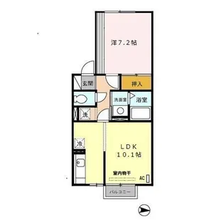 メゾングレース広面 B【101号室】の間取り