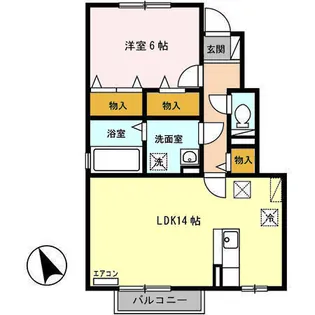 グレイスコート【1階】の間取り