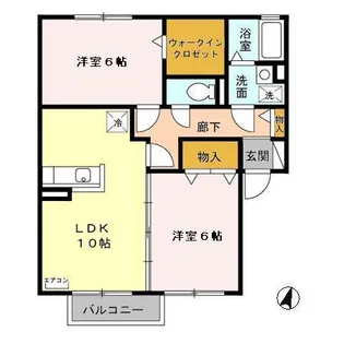ロワール Ⅰ【103号室】の間取り