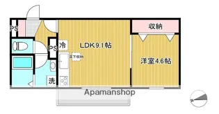 VERANO MAR【102号室】の間取り