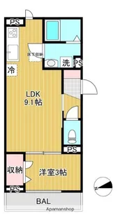 VERANO MAR【1階】の間取り