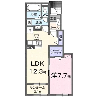 デイスヒルズ【1階】の間取り