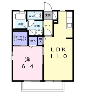 ピエス赤井D【1階】の間取り