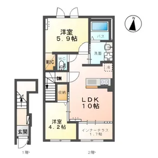 ソレイユ【2階】の間取り