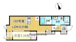 CASAFRENTERICOOMACHI【1階】の間取り