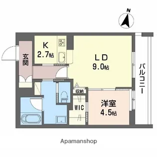 フォルビート八橋【3階】の間取り