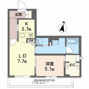 フォルビート八橋【1階】の間取り