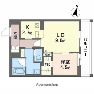 フォルビート八橋【3階】の間取り