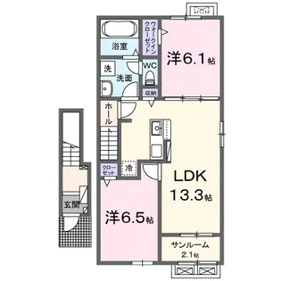 ル・クレール【2階】の間取り