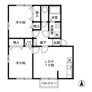 ハイユニメントトゥインクル【2階】の間取り