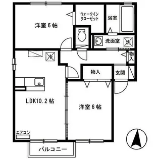 アメニティおおうち C【2階】の間取り