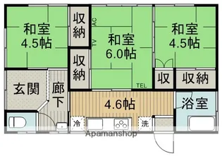 秋田県大仙市大曲飯田町【一戸建】の間取り