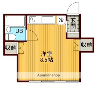 秋田県大仙市大曲栄町【アパート】の間取り