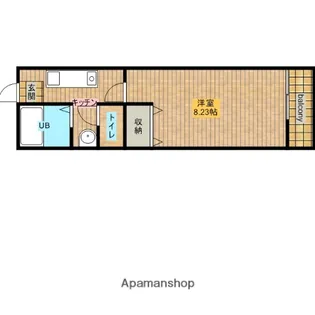 秋田県秋田市手形字扇田【アパート】の間取り