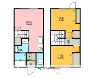 サンヴィレッジ山王【B号室】の間取り