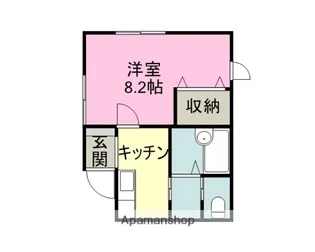 秋田県秋田市泉中央6丁目【アパート】の間取り