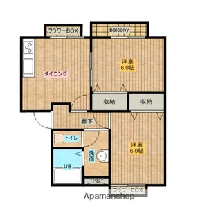 フェアステージノアC【201号室】の間取り