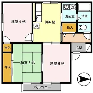 ラフィネ九【1階】の間取り