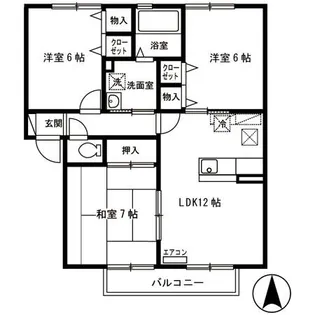 ヴィラージュK【1階】の間取り