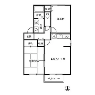 セジュールピース【1階】の間取り