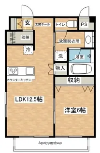 パークヒルズ泉【105号室】の間取り