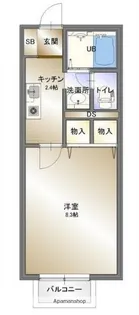 秋田県秋田市旭南1丁目【アパート】の間取り