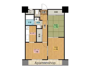 コートヴィレッジ大町【904号室】の間取り