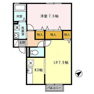 ラフィネ築地【1階】の間取り