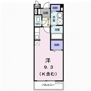 リバーサイド広面【101号室】の間取り