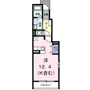 サンライズスクエアB【1階】の間取り