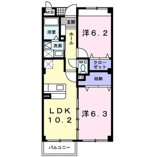 レジデンス せんゆう【1階】の間取り