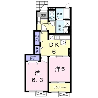 シャルム アヴァンツァートⅡ【1階】の間取り