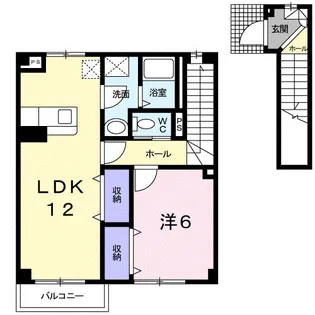 プリムローズⅠ【2階】の間取り
