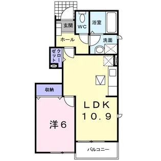 エクセレント【1階】の間取り