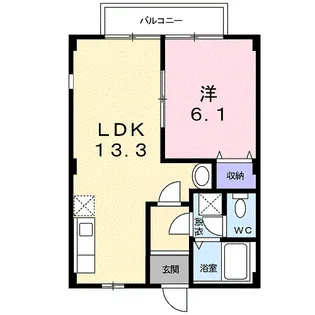 コーポさざんかⅡ【1階】の間取り