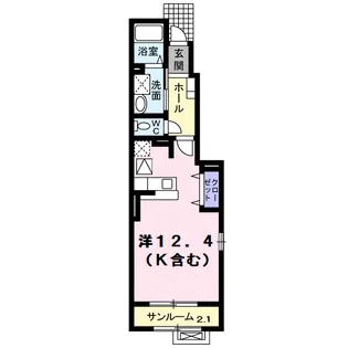 プロムナード ハイツA【1階】の間取り