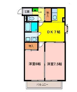 プレスティージ迎山 Ⅰ【2階】の間取り