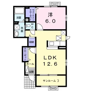 カンパーヌⅡ【1階】の間取り