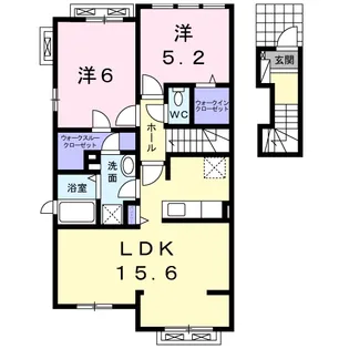 ルーラル クラウンⅡ【2階】の間取り