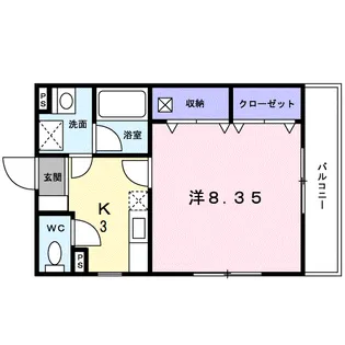 ソレイユK【1階】の間取り