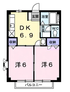 URBANステート迎山A【1階】の間取り